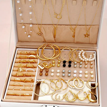86pcs of Trendy Alloy Jewelry Set