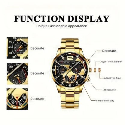 Round Quartz Watch for Men