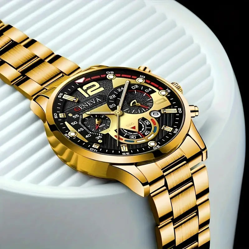 Round Quartz Watch for Men